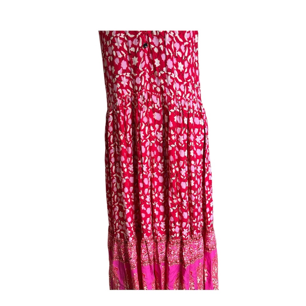 R.Vivimos size medium Pink Sleeveless Halter Maxi Sundress for Casual Occasions - Picture 3 of 8